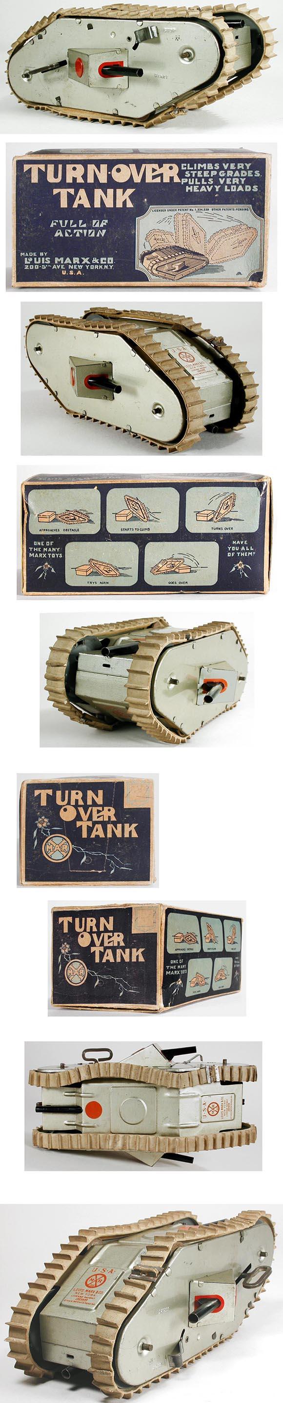 1931 Marx, WWI Turn Over Tank in Original Box